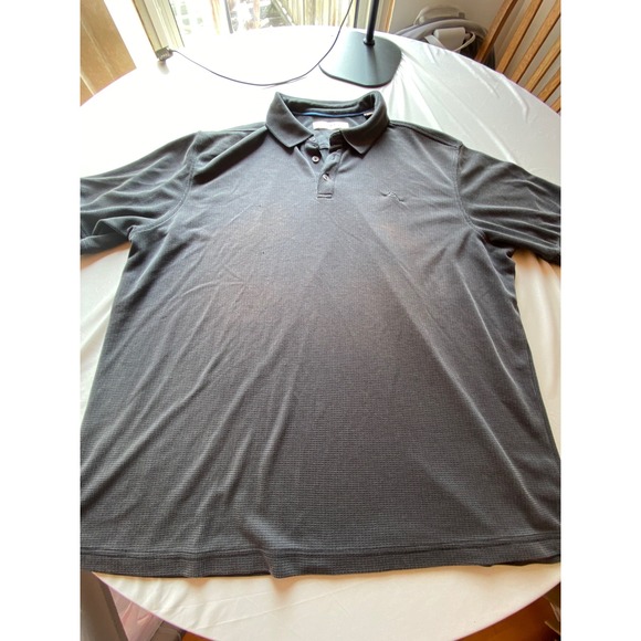 Tommy Bahama Other - Tommy Bahama Mens XXL Gray Waffle Knit Short Sleeve Polo Shirt Marlin Logo